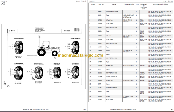 MANITOU M2 26 CP PARTS CATALOGUE