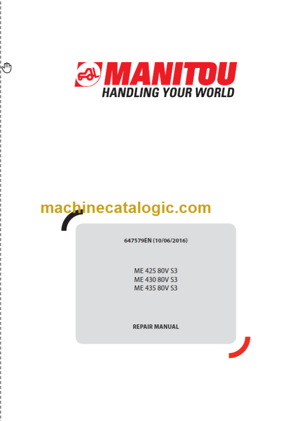 MANITOU ME 430 80V S3 REPAIR MANUAL