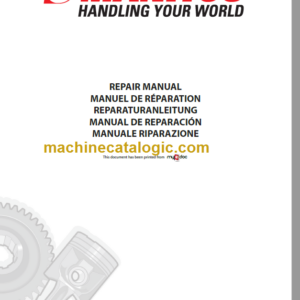 Manitou MLT 845 120 LSU Repair Manual M152EN