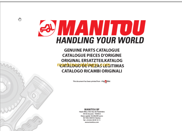 MANITOU M2 30 CP PARTS CATALOGUE