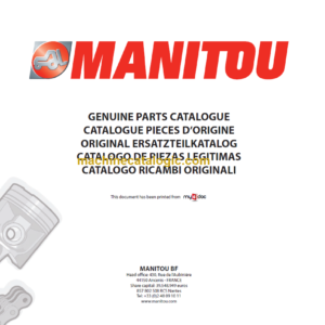 MANITOU MSI30D Part Catalog 128352