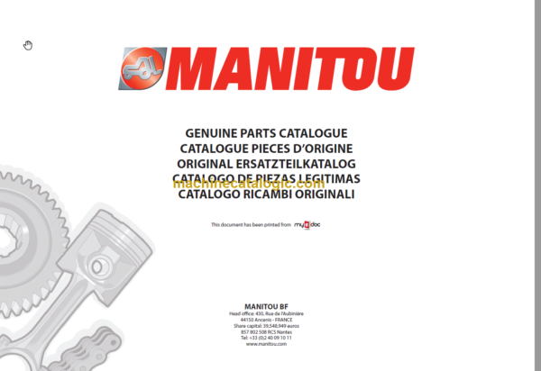 MANITOU MSI30D Part Catalog 128352