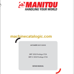 Manitou MRT-X 3050 Privilege ST3A REPAIR MANUAL