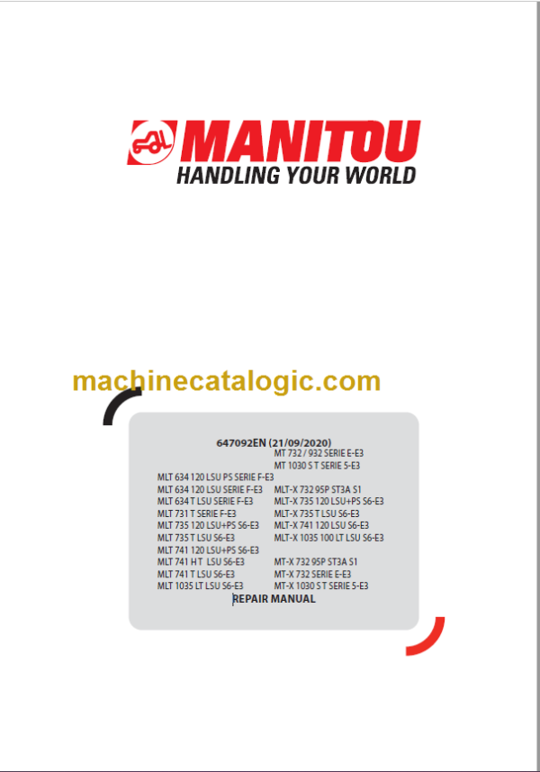 Manitou MLT-X 735 T LSU S6-E3 Repair Manual