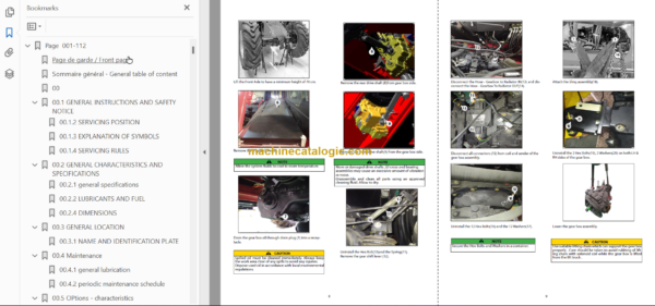 Manitou MXT 840 WITH PERKINS ENGINE REPAIR MANUAL