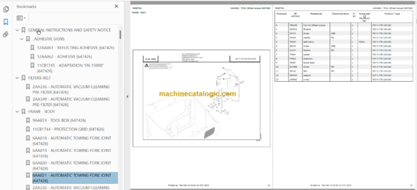 Manitou MLT 732 PARTS CATALOGUE