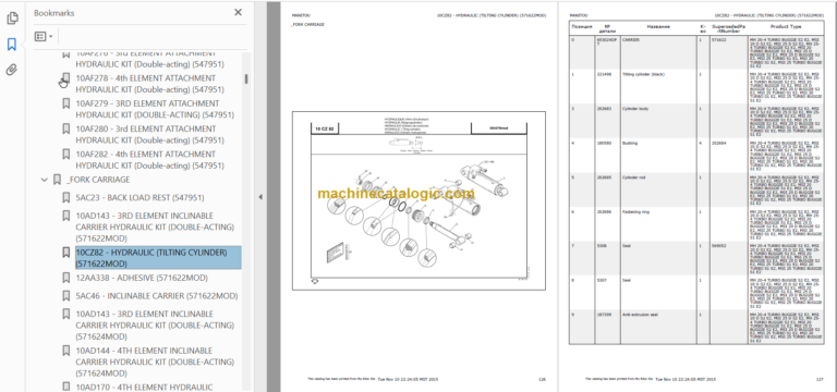 MANITOU MSI 25D PARTS CATALOGUE