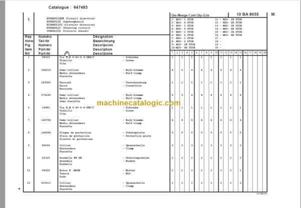 MANITOU M 40-2 + H ST3B PARTS CATALOGUE