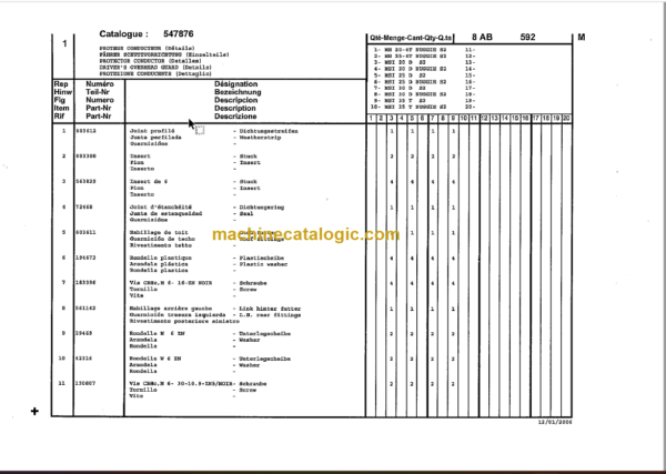 MANITOU MSI20D 25D 30D S2-E2 PARTS CATALOGUE