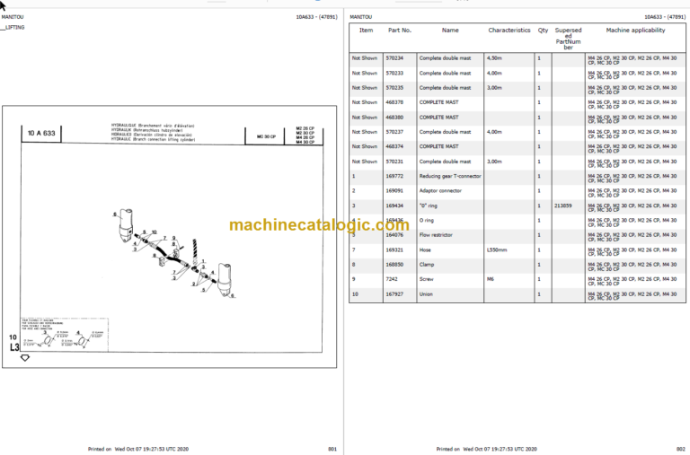 MANITOU M2 30 CP PARTS CATALOGUE