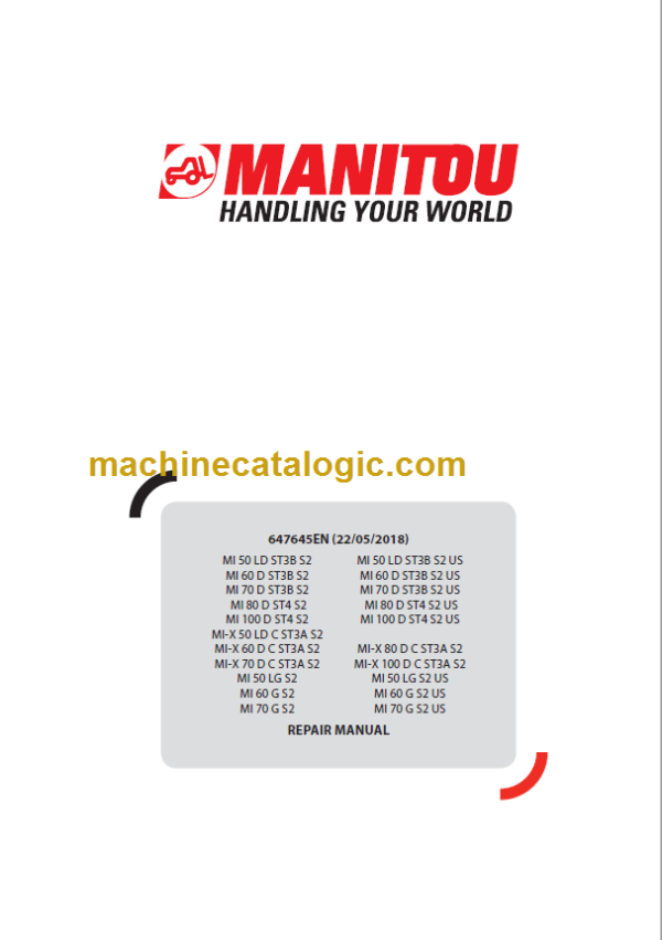 MANITOU MI 80 D ST4 S2 REPAIR MANUAL