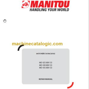 MANITOU ME 435 80V S3 REPAIR MANUAL