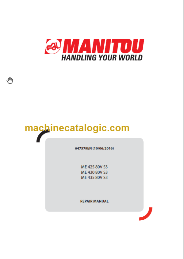 MANITOU ME 435 80V S3 REPAIR MANUAL