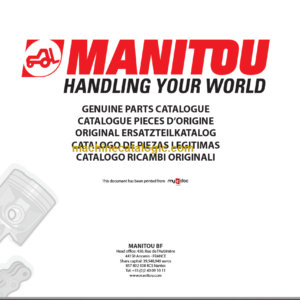 MANITOU M4 26 CP PARTS CATALOGUE