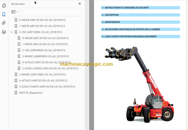 MHT-X 10180 MINING 129M ST3A S1 OPERATOR'S MANUAL