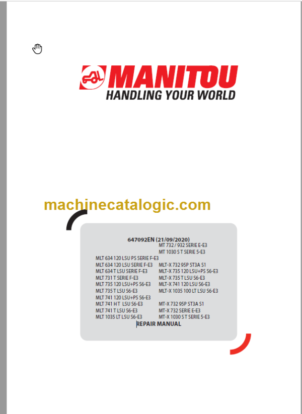 Manitou MLT-X 741 120 LSU S6-E3 Repair Manual