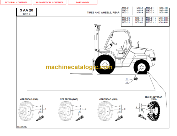 MANITOU M30-40-50 2 H L TIER II PARTS MANUAL