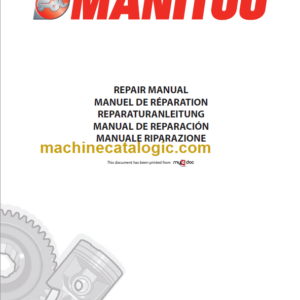 Manitou ML 635T MLT 845 940 MT1235 MT1435 S2-E3 MT940 MLT845 MT1235 MT1435 Repair Manual 647018EN