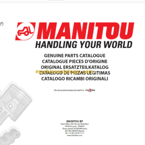 Manitou MLT 523 Turbo PARTS CATALOGUE