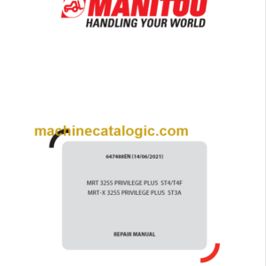 Manitou MRT-X 3255 PRIVILEGE PLUS ST3A 647488EN REPAIR MANUAL