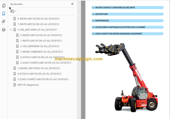 MHT-X 10230 MINING 129M ST3A S1 OPERATOR'S MANUAL