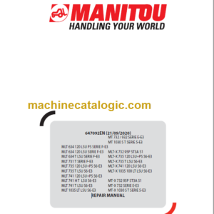 Manitou MLT-X 741 S6-E3 Repair Manual