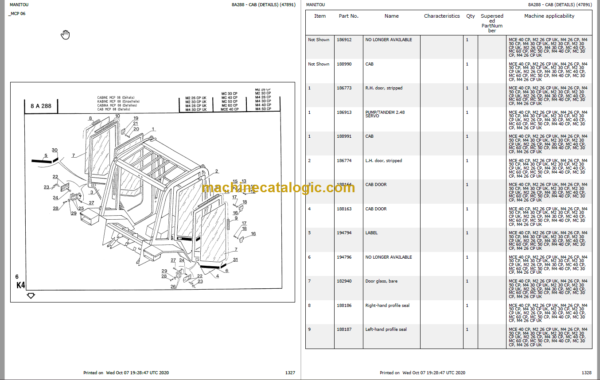 MANITOU M4 30 CP PARTS CATALOGUE