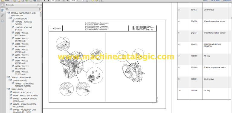 Manitou Parts manual