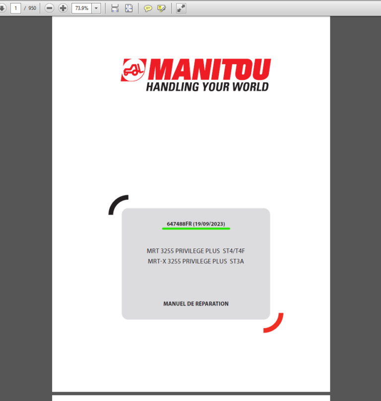 MANUEL DE RÉPARATION