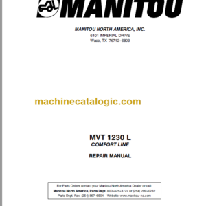 Manitou MVT 1230 L Comfort Line Repair Manual