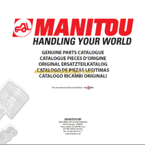 Manitou MLT 735 120PS ST3B PARTS CATALOGUE