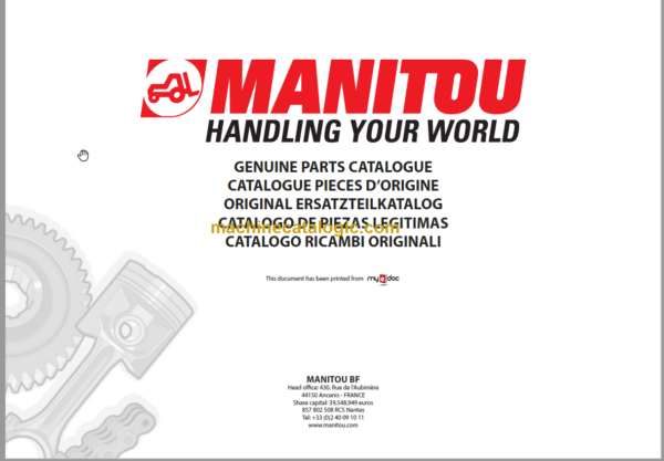 Manitou MLT 735 120PS ST3B PARTS CATALOGUE