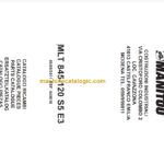 Manitou MLT 845-120 S5 E3 REF 648616 Parts Manual