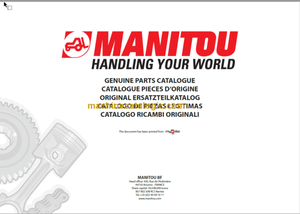 MANITOU ME 315 316 318 320 48V S2 Part Catalogue