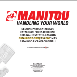 MANITOU M4 40 CP PARTS CATALOGUE