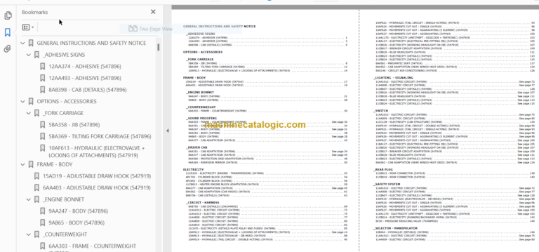 Manitou MLT 523 PARTS CATALOGUE