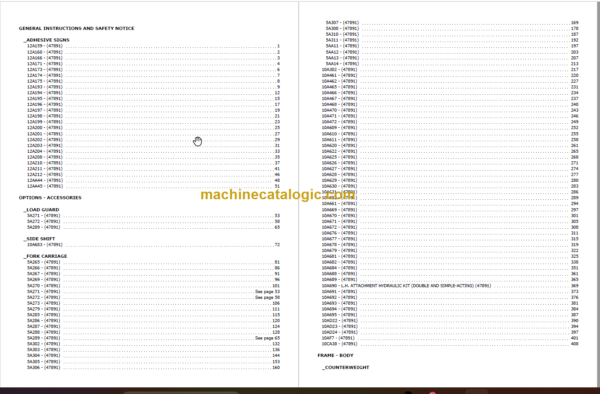 MANITOU M4 40 CP PARTS CATALOGUE