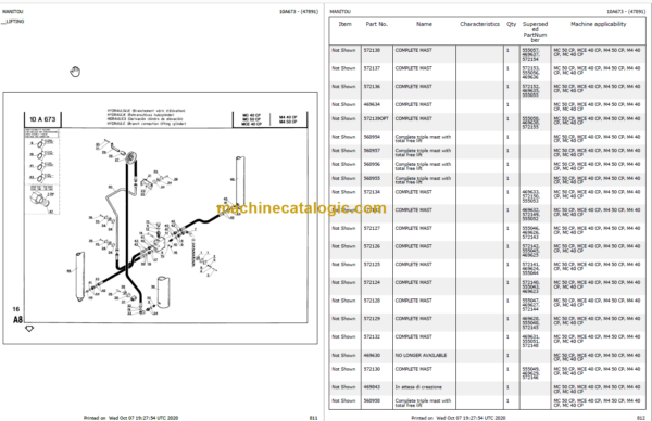 MANITOU M4 40 CP PARTS CATALOGUE