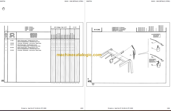 MANITOU M4 40 CP PARTS CATALOGUE