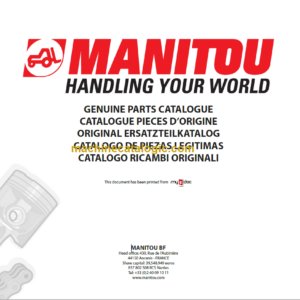 Manitou MLT 960 104J ST4 S2 PARTS CATALOGUE