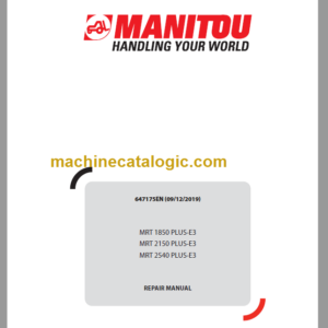 Manitou MRT 2150 PLUS-E3 2019 REPAIR MANUAL