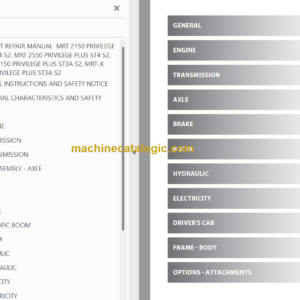 Manitou MRT 2150 PLUS-ST4 S2 REPAIR MANUAL