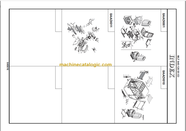 Manitou MLT 845-120 S5 E3 REF 648616 Parts Manual