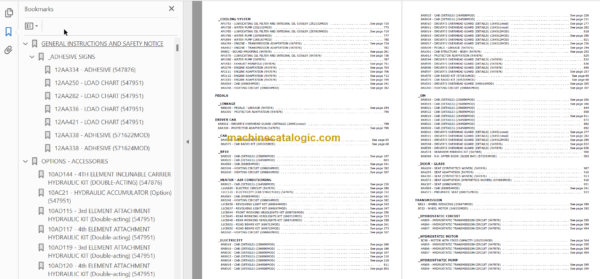 MANITOU MSI 30D PARTS CATALOGUE