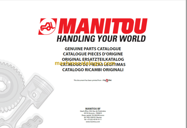 MANITOU MC MSI 25-30-35 Spare Parts Catalog