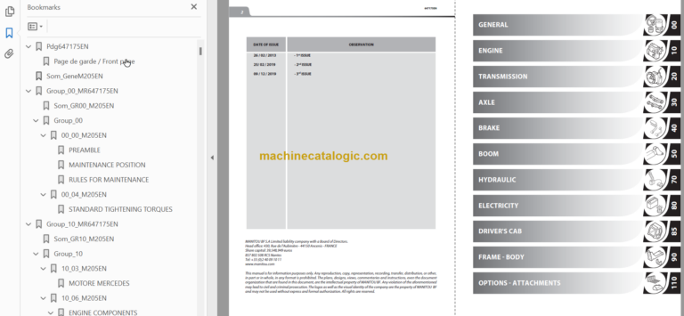 Manitou MRT 2540 PLUS-E3 2019 REPAIR MANUAL