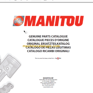 Manitou MLT 735 S2 E2 PARTS MANUALS