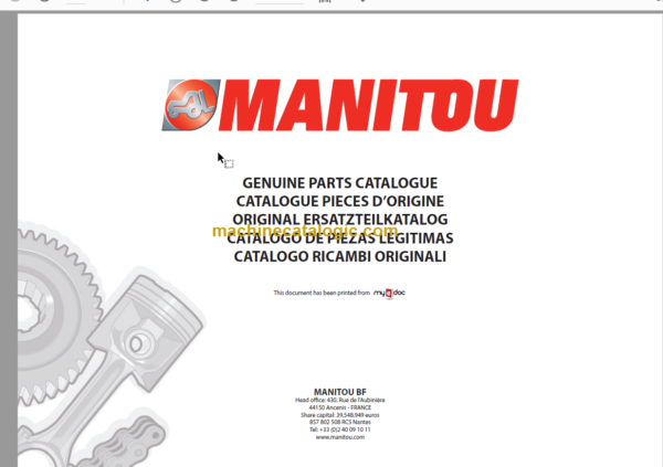 Manitou MLT 735 S2 E2 PARTS MANUALS