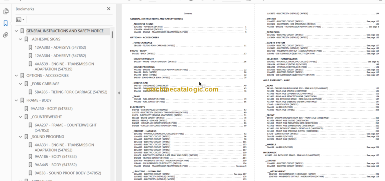 Manitou MLT 735 S2 E2 PARTS MANUALS