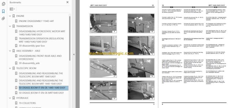 Manitou MRT 1440 EASY IT-EN-DE REPAIR MANUAL
